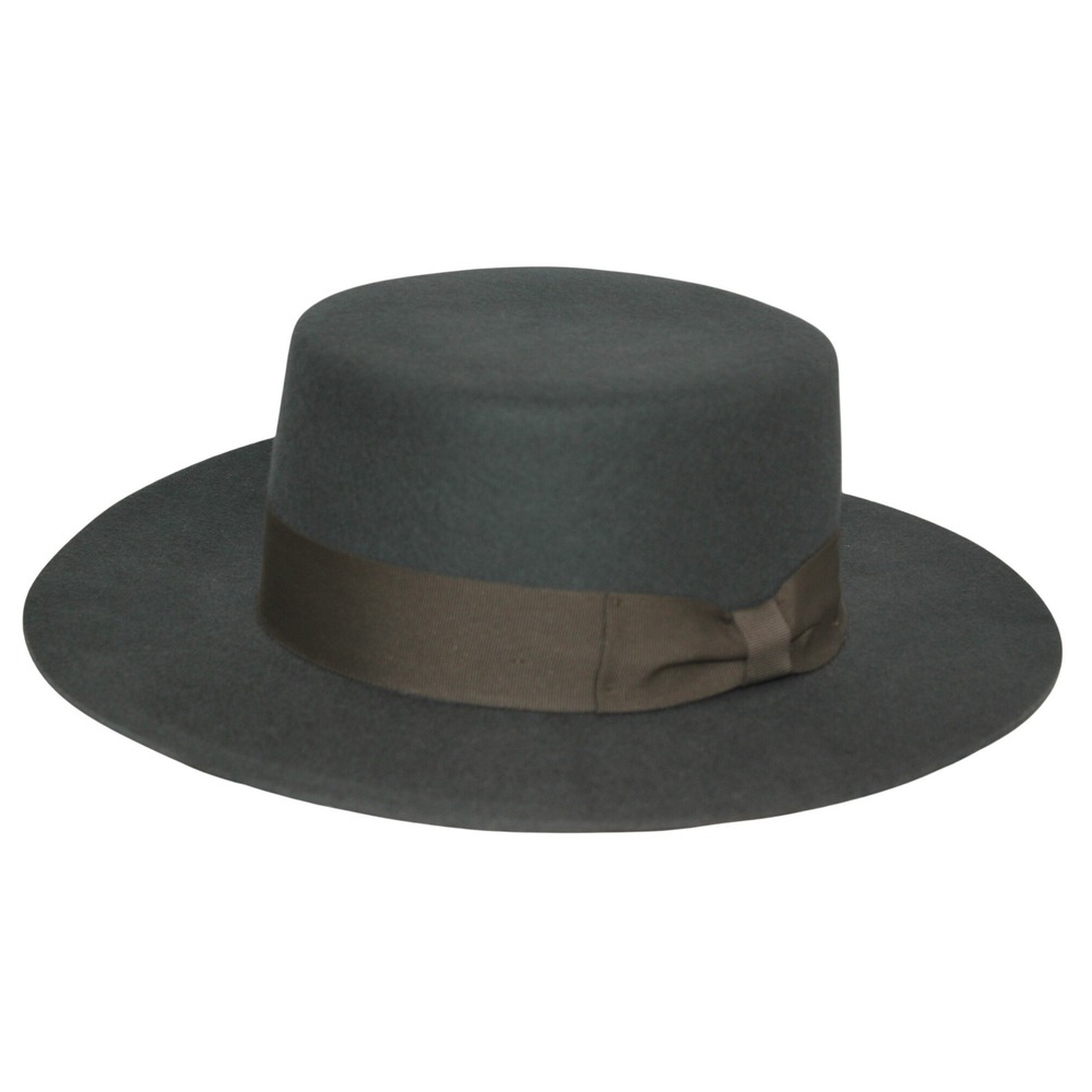 Wyeth Women's 100% Wool Felt Wide FestBrim Boater Hat Sage Green One Size O/S